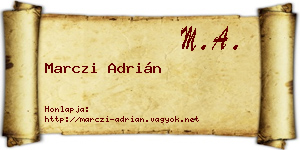Marczi Adrián névjegykártya